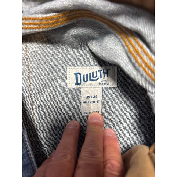 Duluth Flex Ballroom Men's Blue Jeans/Pants; 35 X30; Denim Relaxed Fit, Straight - Picture 10 of 11